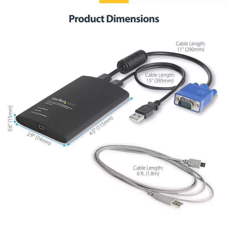 StarTech.com USB Crash Cart Adapter mit Dateiübertragung & Videoaufnahme