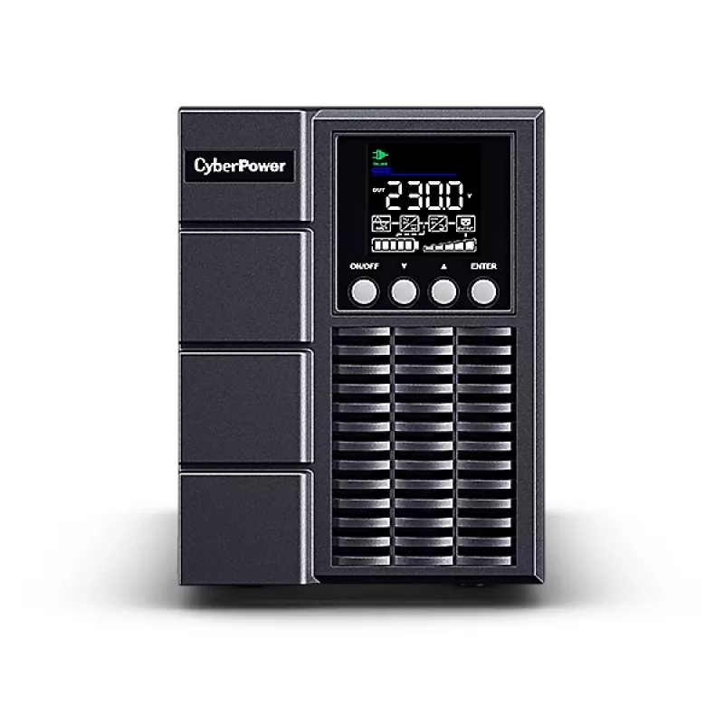 Unterbrechungsfreie Stromversorgung CYBERPOWER OLS1000EA, Online-Doppelwandlung, 1 kVA/900 W, 3× IEC C13-Ausgänge, reiner Sinus, LCD, Tower