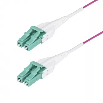 StarTech.com 2m (6ft) LC zu LC (UPC) OM4 Multimode Glasfaserkabel, Erika Violet, 50/125µm, 40G/100G, LOMMF/VCSEL, Uniboot Glasfaser-Jumperkabel, OFNR Riser-zertifiziert