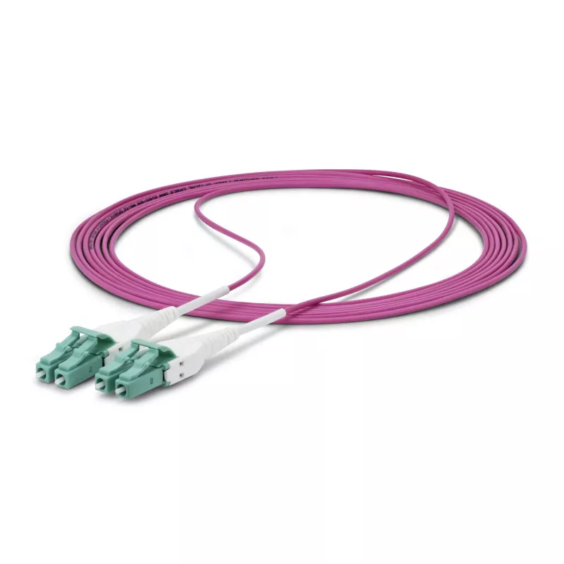 StarTech.com 7m (23ft) LC auf LC (UPC) OM4 Multimode Glasfaserkabel, Erika Violet, 50/125µm, 40G/100G, LOMMF/VCSEL, Uniboot Glasfaser-Patchkabel, OFNR Riser-Rating