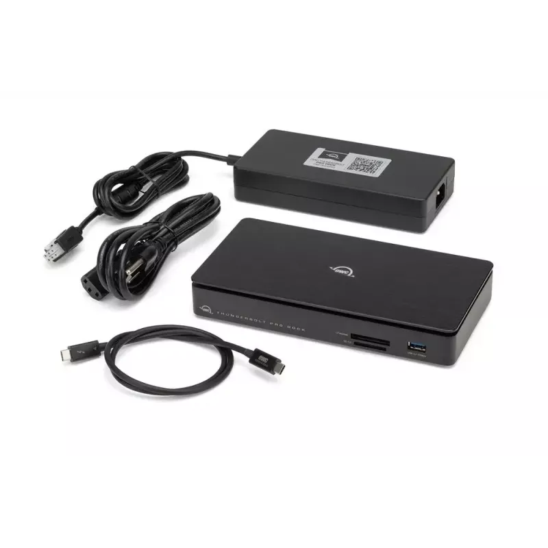 OWC Thunderbolt Pro Dock Kabelgebunden Thunderbolt 3 Schwarz 85W Stromversorgung 40 Gbit/s
