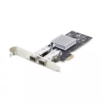 StarTech.com 2-Port GbE SFP Netzwerkkarte, PCIe 2.0 x1, Intel I350-AM2 2x 1GbE Controller, 1000BASE Kupfer/Glasfaser, Dual-Port Gigabit Ethernet NIC, Desktop/Server Backplanes - Windows und Linux kompatibel