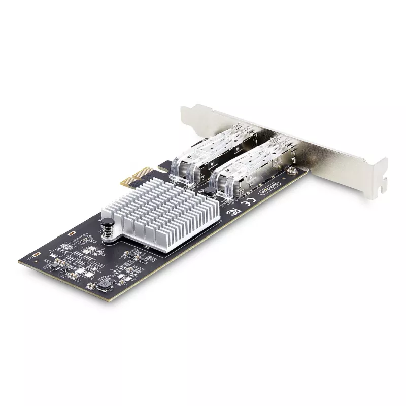 StarTech.com 2-Port GbE SFP Netzwerkkarte, PCIe 2.0 x1, Intel I350-AM2 2x 1GbE Controller, 1000BASE Kupfer/Glasfaser, Dual-Port Gigabit Ethernet NIC, Desktop/Server Backplanes - Windows und Linux kompatibel