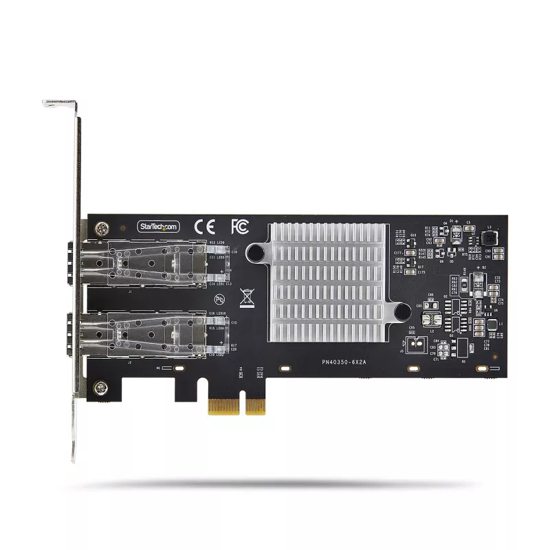 StarTech.com 2-Port GbE SFP Netzwerkkarte, PCIe 2.0 x1, Intel I350-AM2 2x 1GbE Controller, 1000BASE Kupfer/Glasfaser, Dual-Port Gigabit Ethernet NIC, Desktop/Server Backplanes - Windows und Linux kompatibel