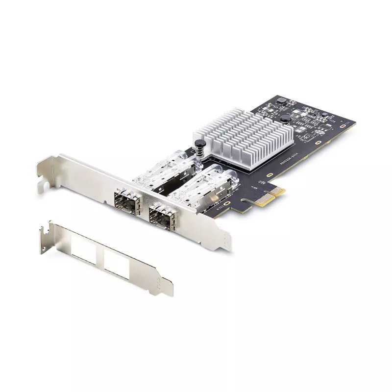 StarTech.com 2-Port GbE SFP Netzwerkkarte, PCIe 2.0 x1, Intel I350-AM2 2x 1GbE Controller, 1000BASE Kupfer/Glasfaser, Dual-Port Gigabit Ethernet NIC, Desktop/Server Backplanes - Windows und Linux kompatibel