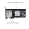 StarTech.com 4-Port GbE SFP-Netzwerkkarte, PCIe 2.0 x2 (x4, x8, x16 kompatibel), Intel I350-AM4 4x 1GbE-Controller, 1000BASE Kupfer/Glasfaser, Desktop/Server Quad-Port Gigabit Ethernet NIC - Windows & Linux