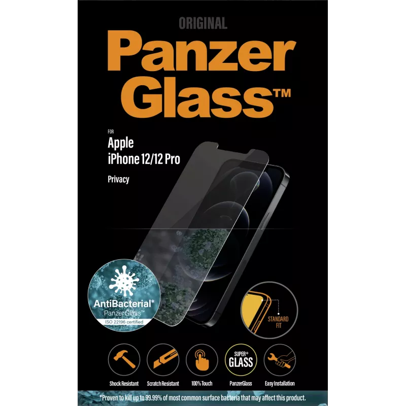 PanzerGlass ® Blickschutz-Displayschutz iPhone 12 | 12 Pro | Standard Fit