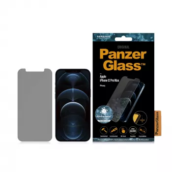 Bildschirmschutz PanzerGlass für Apple iPhone 12 Pro Max, gehärtetes Glas + PET, Blickschutzfilter, 6,7 Zoll