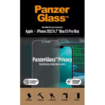 PanzerGlass ® Sichtschutz-Displayschutz iPhone 14 Plus | 13 Pro Max | Ultra-Wide Fit mit EasyAligner
