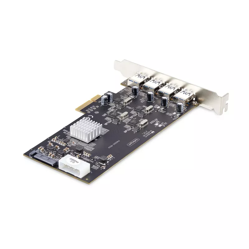 StarTech.com 4-Port USB PCIe-Karte, USB 3.2 5 Gbit/s, PCI Express-Erweiterungskarte mit 4 unabhängigen USB-Controllern, 4 USB-A-Ports, Windows/macOS/Linux