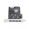 StarTech.com 4-Port USB PCIe-Karte, USB 3.2 5 Gbit/s, PCI Express-Erweiterungskarte mit 4 unabhängigen USB-Controllern, 4 USB-A-Ports, Windows/macOS/Linux