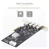StarTech.com 4-Port USB PCIe-Karte, USB 3.2 5 Gbit/s, PCI Express-Erweiterungskarte mit 4 unabhängigen USB-Controllern, 4 USB-A-Ports, Windows/macOS/Linux