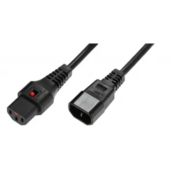 Microconnect PC1003 Stromkabel Schwarz 1,5 m Kaltgerätestecker C13 Kaltgerätebuchse C14