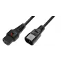 Microconnect PC1003 Stromkabel Schwarz 1,5 m Kaltgerätestecker C13 Kaltgerätebuchse C14