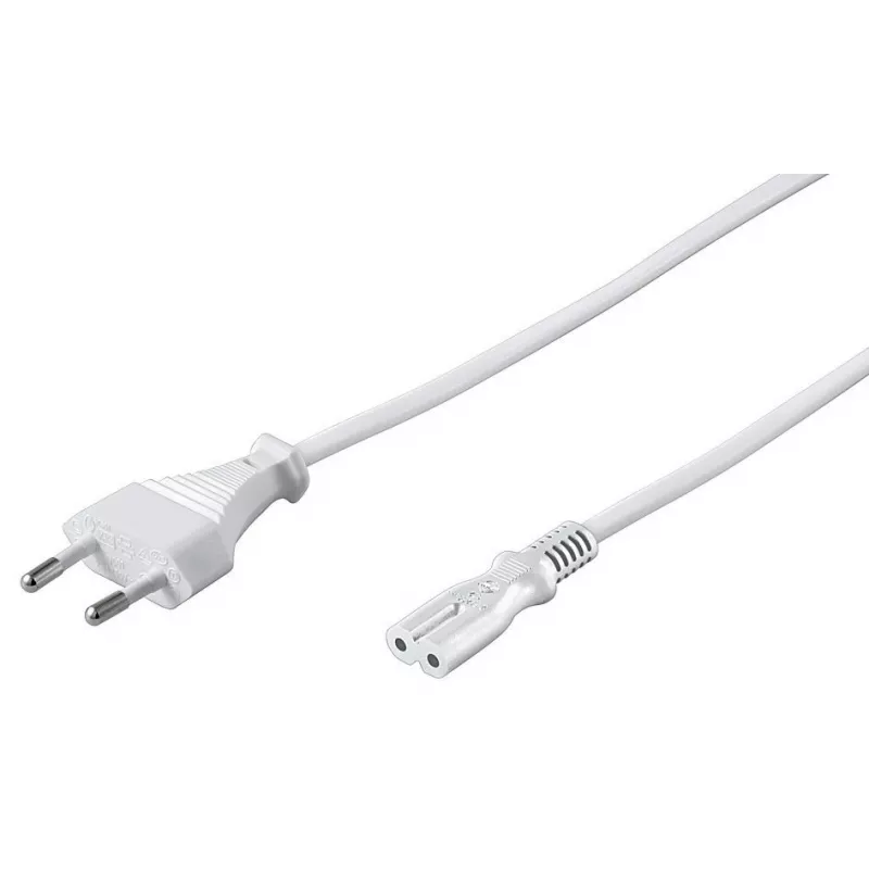 Microconnect PE030730W Netzkabel Weiß 3 m Kaltgerätestecker C7