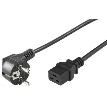 Microconnect PE07719005 Stromkabel Schwarz 0,5 m CEE7/7 C19-Kupplung