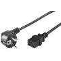 Microconnect PE07719005 Stromkabel Schwarz 0,5 m CEE7/7 C19-Kupplung