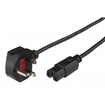 Microconnect PE090420C15 Stromkabel Schwarz 2 m BS 1363 C15-Kupplung