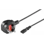 Microconnect PE090718 Netzkabel Schwarz 1,8 m Netzstecker Typ G C7-Kupplung