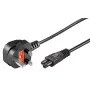 Microconnect PE090830 Stromkabel Schwarz 3 m Netzstecker Typ G C5-Kupplung