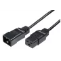 Microconnect PE141510 Stromkabel Schwarz 1 m C20-Kupplung C19-Kupplung