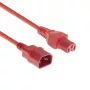 Microconnect PE1415R18 Stromkabel Rot 1,8 m C14-Kupplung C15-Kupplung