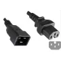 Microconnect PE152018 Stromkabel Schwarz 1,8 m C20-Kupplung C15-Kupplung