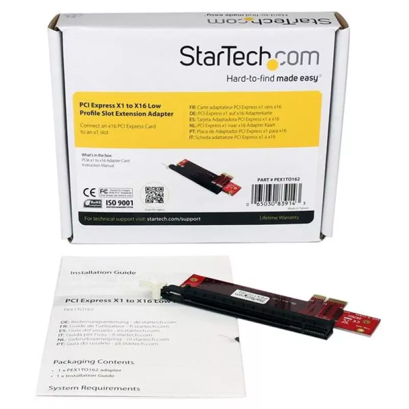 StarTech.com PCI Express X1 auf X16 Low Profile Slot Erweiterungsadapter