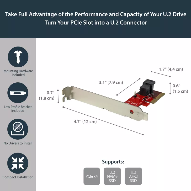 StarTech.com x4 PCI Express auf SFF-8643 Adapter für PCIe NVMe U.2 SSD