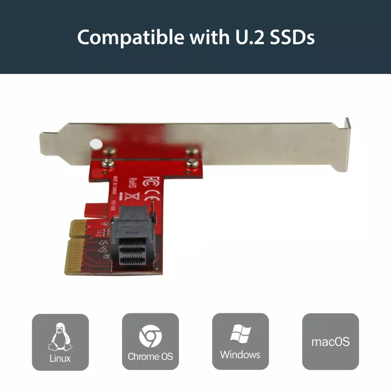 StarTech.com x4 PCI Express auf SFF-8643 Adapter für PCIe NVMe U.2 SSD