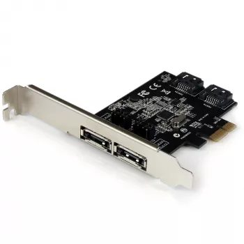 StarTech.com 2-Port PCI Express SATA 6 Gbit/s eSATA Controller-Karte – Dual-Port PCIe SATA III Karte – 2 Int/2 Ext