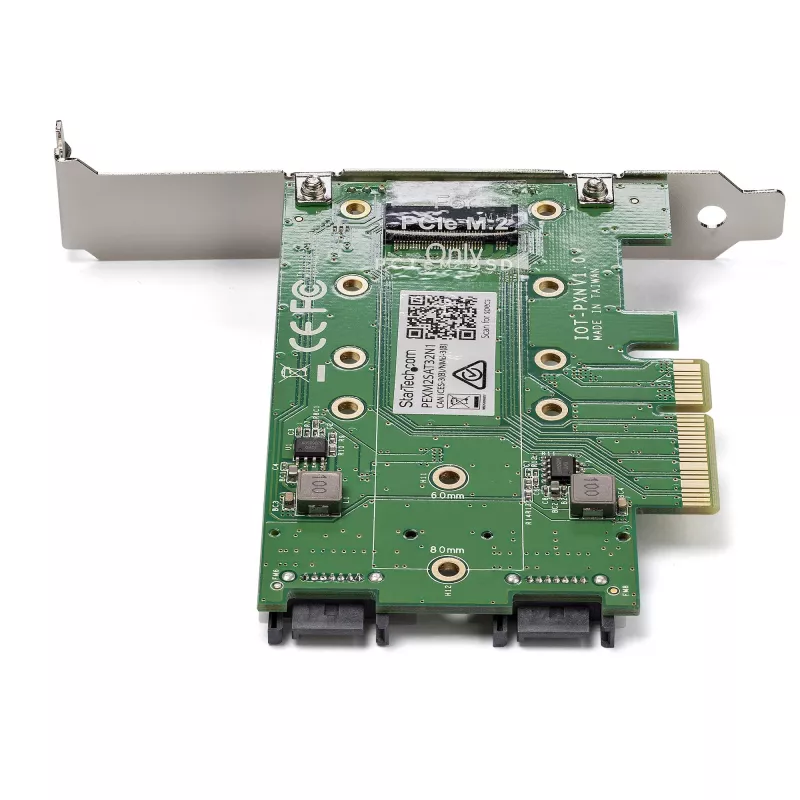 StarTech.com 3-Port M.2 SSD (NGFF) Adapterkarte – 1 x PCIe (NVMe) M.2, 2 x SATA III M.2 – PCIe 3.0