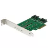 StarTech.com 3-Port M.2 SSD (NGFF) Adapterkarte – 1 x PCIe (NVMe) M.2, 2 x SATA III M.2 – PCIe 3.0