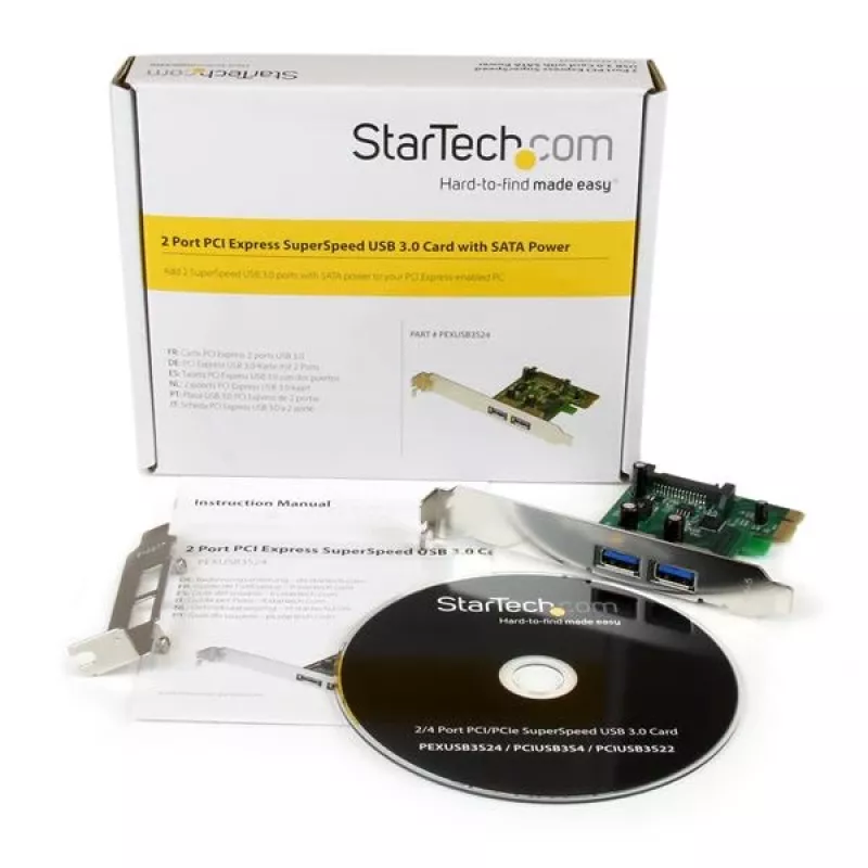 StarTech.com 2 Port PCI Express (PCIe) SuperSpeed USB 3.0 Karte PEXUSB3S24