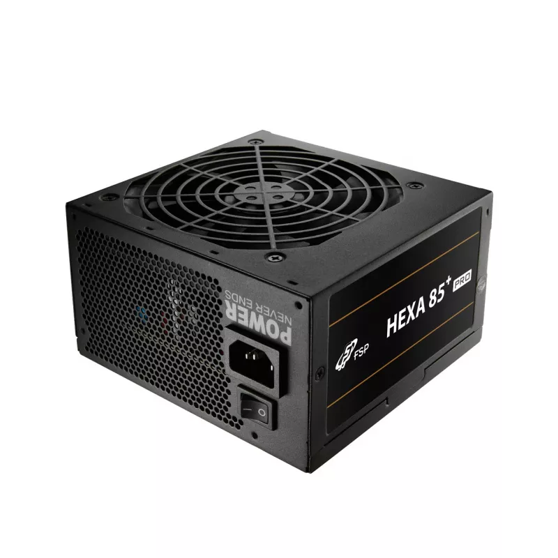 FSP HEXA 85+ PRO 350W Netzteil ATX ATX2.5 Schwarz, 350 W, 100 - 240 V, 50 - 60 Hz, 5 - 2 A, Aktiv, 85 W