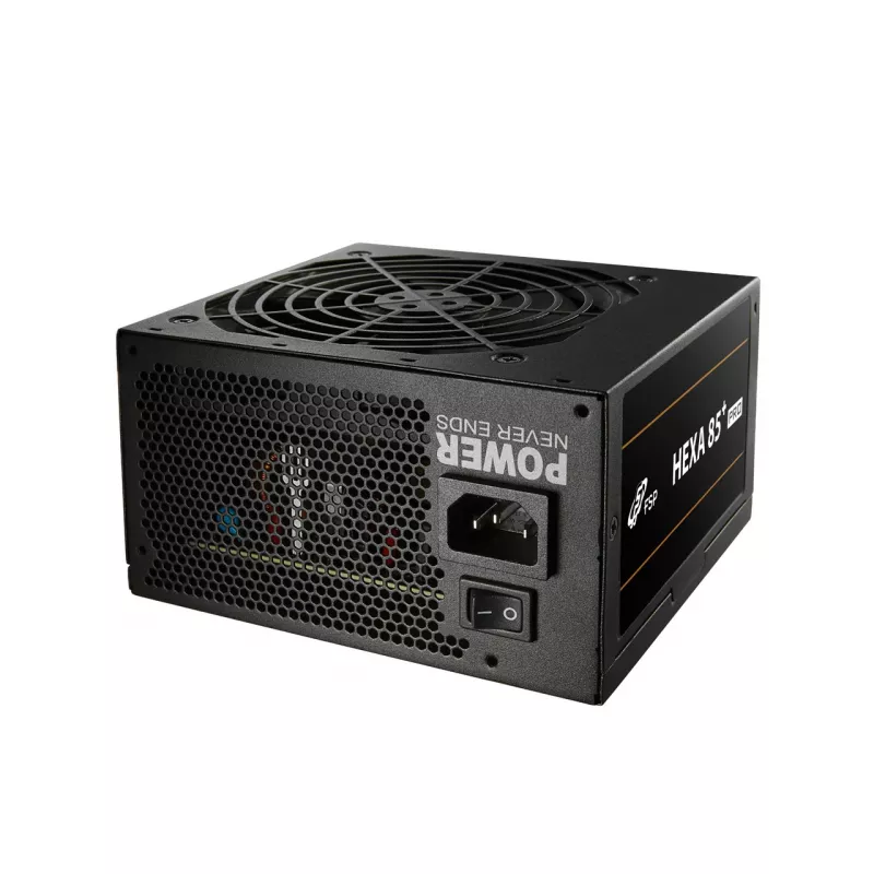 FSP HEXA 85+ PRO 350W Netzteil ATX ATX2.5 Schwarz, 350 W, 100 - 240 V, 50 - 60 Hz, 5 - 2 A, Aktiv, 85 W