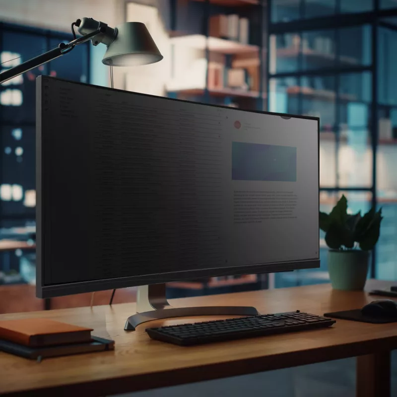 StarTech.com Monitor-Blickschutzfolie für 34 Zoll Ultrawide-Display – 21:9 Widescreen – Computerbildschirm-Sicherheitsfilter – Blaulichtreduzierender Schutz – matt/glänzend – +/-30 Grad
