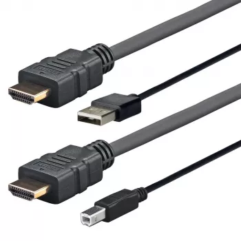 Vivolink PRO HDMI W/USB 2.0 A/B (AMP) Kabel 3m 4K Schwarz