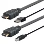 Vivolink PRO HDMI W/USB 2.0 A/B (AMP) Kabel 3m 4K Schwarz