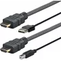 Vivolink PROHDMIUSBAB5AMP Videokabel-Adapter 5 m HDMI + USB Typ-A HDMI + USB Typ-B Schwarz