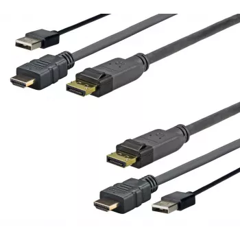 Vivolink PROHDMIUSBDP1 Videokabel-Adapter 1 m DisplayPort HDMI + USB Schwarz