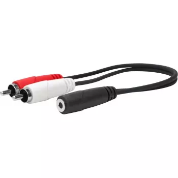 Vivolink PROMJFRCAM0.2 Audiokabel 0,2 m 3,5 mm 2 x RCA Schwarz