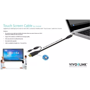 Vivolink PROUSBCHDMIUSBB10 USB-Kabel USB 3.2 Gen 1 (3.1 Gen 1) 10 m USB C Schwarz