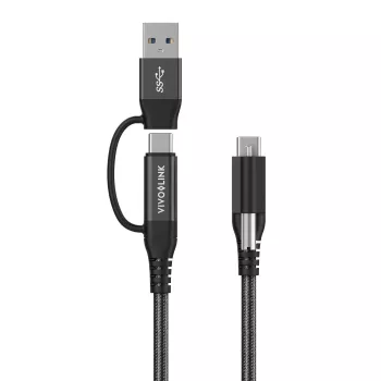 Vivolink PROUSBCMM1.5ADP USB-Kabel USB 3.2 Gen 2 (3.1 Gen 2) 1,5 m USB C Schwarz