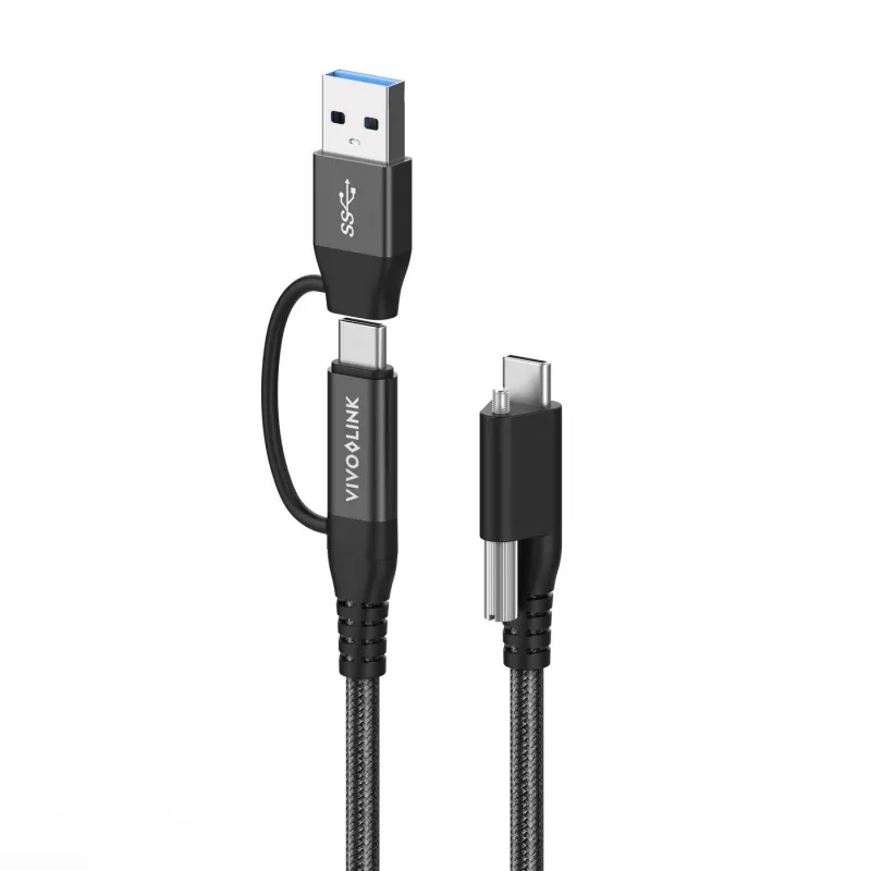 Vivolink PROUSBCMM1.5ADP USB-Kabel USB 3.2 Gen 2 (3.1 Gen 2) 1,5 m USB C Schwarz
