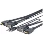 Vivolink PROVGAHDMIFLY3 Videokabel-Adapter 3 m VGA (D-Sub) + 3,5 mm HDMI Typ A (Standard) Schwarz
