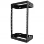 StarTech.com 18U 19 Zoll Wandmontage Netzwerk-Rack – Einstellbare Tiefe 12-20 Zoll 2-Pfosten Open Frame Serverraum-Rack für AV/Daten/IT-Kommunikation/Computergeräte/Switch mit Käfigmuttern & Schrauben