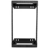 StarTech.com 18U 19 Zoll Wandmontage Netzwerk-Rack – Einstellbare Tiefe 12-20 Zoll 2-Pfosten Open Frame Serverraum-Rack für AV/Daten/IT-Kommunikation/Computergeräte/Switch mit Käfigmuttern & Schrauben