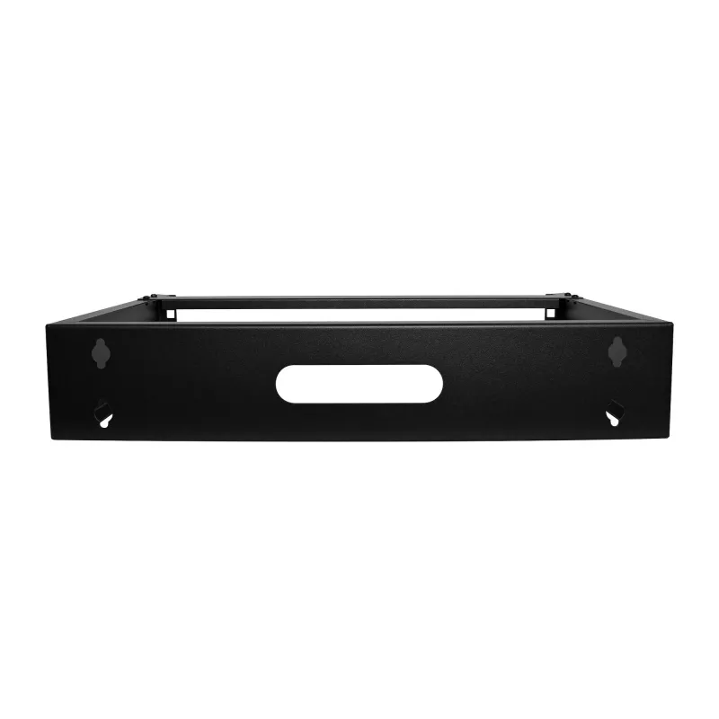 StarTech.com 2U Wandmontage-Netzwerkschrank – 14 Zoll tief (Low Profile) – 19 Zoll Patchpanel-Halterung für flache Server, IT-Geräte, Netzwerk-Switches – 35 kg Tragfähigkeit, Schwarz