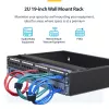 StarTech.com 2U Wandmontage-Netzwerkschrank – 14 Zoll tief (Low Profile) – 19 Zoll Patchpanel-Halterung für flache Server, IT-Geräte, Netzwerk-Switches – 35 kg Tragfähigkeit, Schwarz